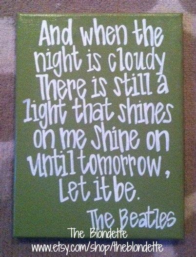 The Beatles Let It Be Lyrics 9 X 12 Inch Canvas Song Lyrics Song
