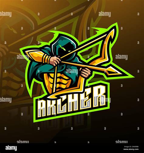 Archer Esport Mascot Logo Design Stock Vector Image And Art Alamy