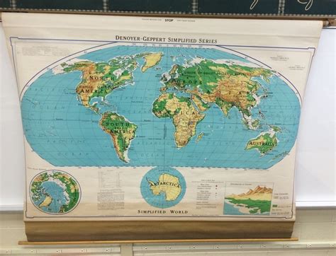 Large Pull Down World Map United States Map
