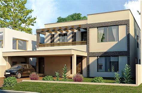 Modern Exterior House Design With Stone Design For Home