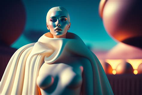 Lexica Beeple Masterpiece Hyperrealistic Surrealism Beautiful Pale Goddess In A Modern Pop