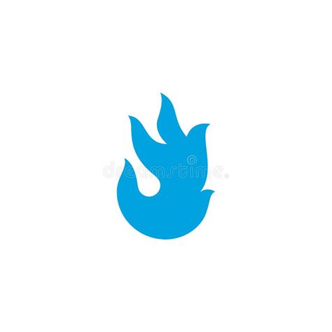 Blue Fire Flame Logo Can Also for Gas and Energy Logo Vector Icon