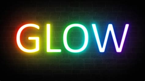 Rainbow Neon Glow Text Effect Photoshop Tutorial Youtube