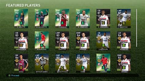 Pes 2019 Myclub 1110 Update Players Of The Week Managers Great