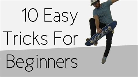 10 Easy Beginner Skateboard Tricks - YouTube