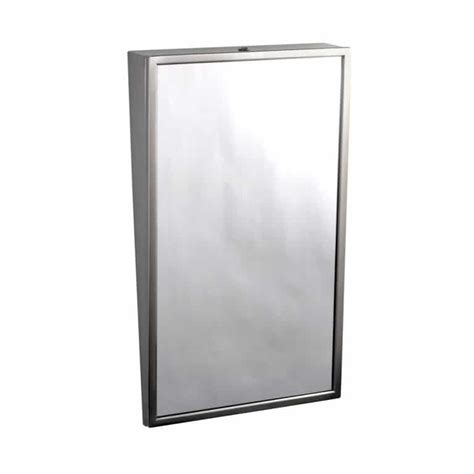 Bobrick Fixed Tilt Mirror Ada Compliant Stainless Partition Plus