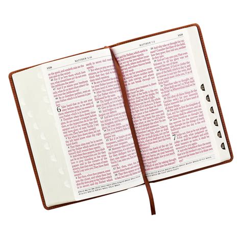 Tan Premium Leather Giant Print Bible With Thumb Index Kjv Kjv Bibles