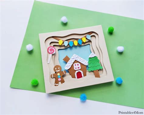 Gingerbread House 3d Papercraft Printables 4 Mom