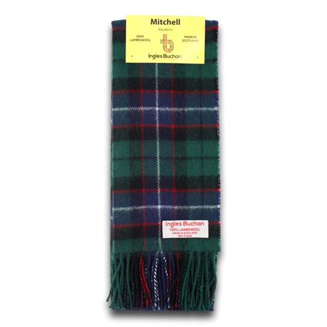 Mitchell Tartan Scarf Made In Scotland 100 Wool Plaid