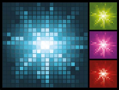 Abstract Lights Background With Mosaic Sunburst Stock Vector Image By