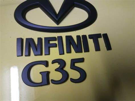 Infiniti G35 Coupe Black Lettering Emblems With Logo Ebay
