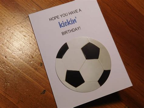 Soccer Ball Birthday Card Soccer Birthday Card Birthday Card Etsy