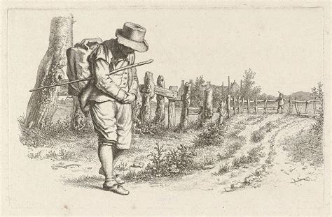 Traveler On A Country Road Jacob Ernst Marcus Drawing By Artokoloro