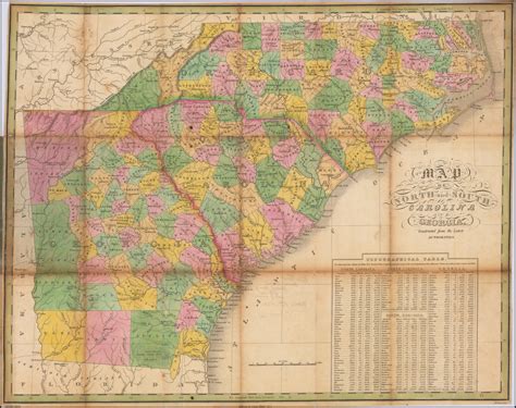 Map Of North And South Carolina And Georgia Constructed From The Latest