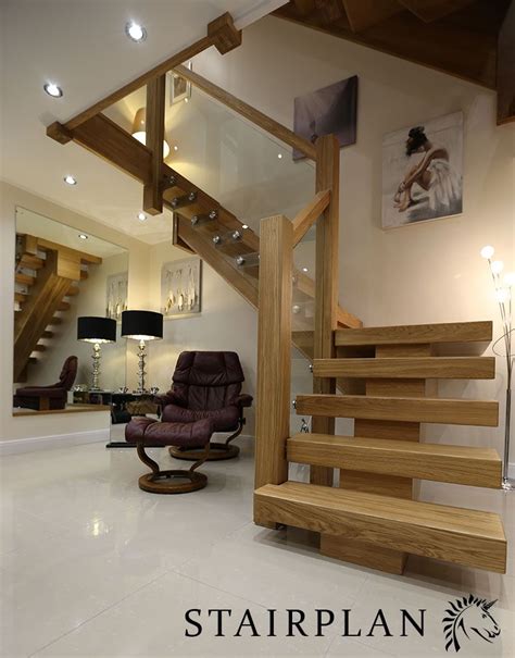 The X Vision Oak Staircase By Stairplan Winding Staircase Open