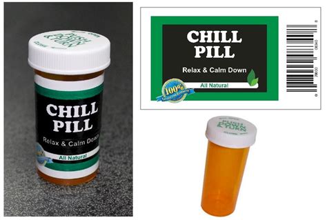 chill pill all natural relax and calm down prescription etsy