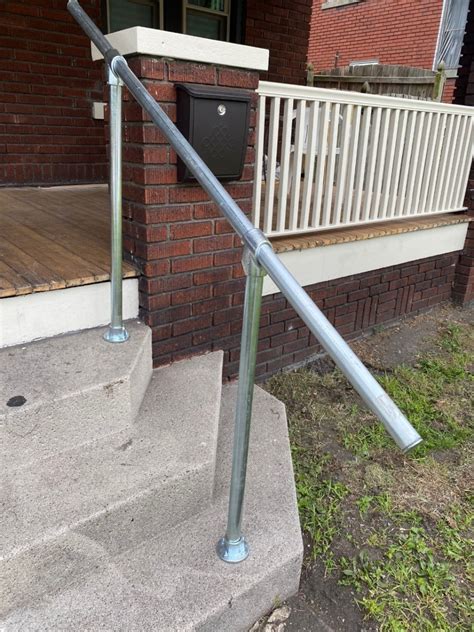 How To Build A Diy Exterior Steel Handrail And Save A Bundle Dengarden