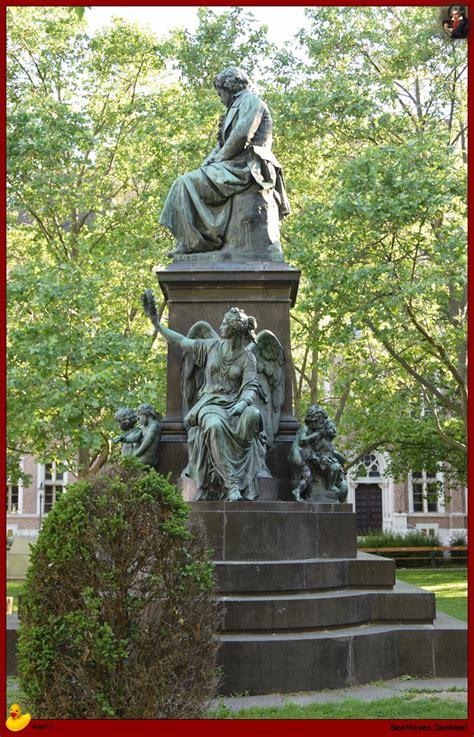 Monument in the resselpark close to the technical university and karlsplatz. Beethoven Denkmal