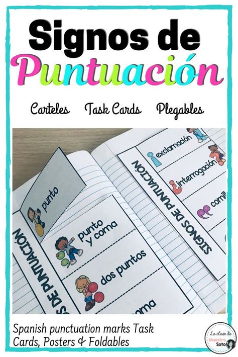 Spanish Punctuation Marks Task Cards Posters Foldables Recurso Que