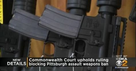 Commonwealth Court Upholds Ruling Blocking Pittsburgh Assault Weapons