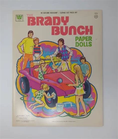 Vintage Uncut 1976 The Brady Bunch Tv Paper Doll Book Whitman 3495