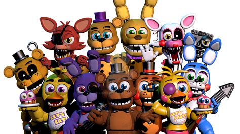 Fnaf World Redesigned Freddy And Friends By Legofnafboy2000 On Deviantart