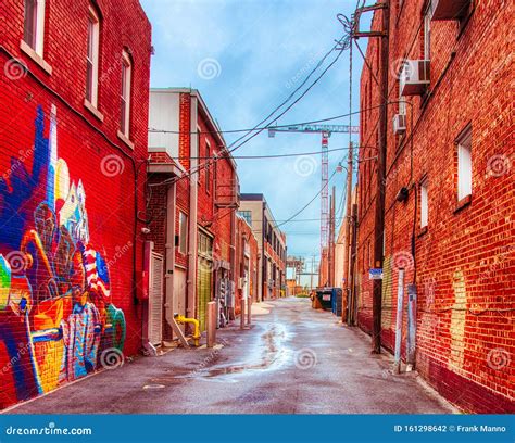 Color In A Desolated City Urban Alley Editorial Photography Image Of