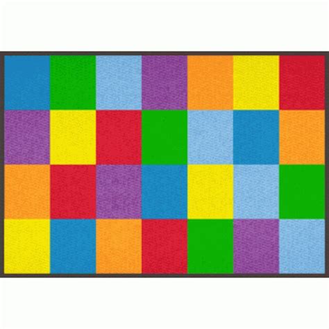 Learning Carpets Colorful Grid Carpet 5 10 X 8 5 Rectangle