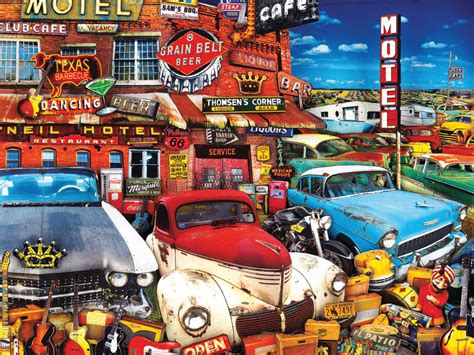Old Cars And Used Guitars Rusty Shimmer 750 Pieces Ceaco Puzzle