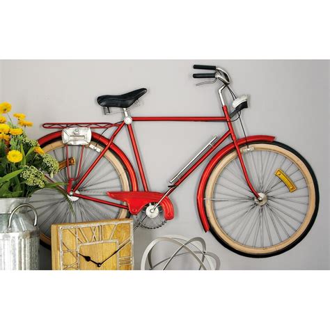 Welcome your guests with a beautiful bicycle and colorful design. Metal Bicycle Wall Décor & Reviews | Birch Lane