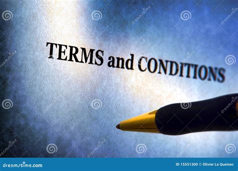 Terms And Conditions Legal Notice And Pen Stock Photo Image Of