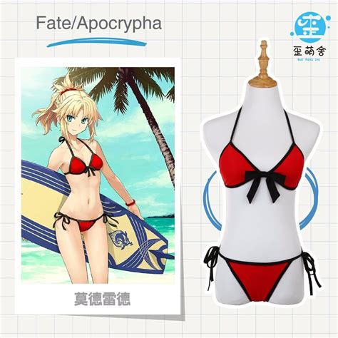 Stock 2018 Anime Fate Go Mash Mordred Sexy Swimsuit Uniform Cosplay