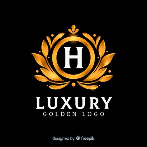 Golden elegant logo flat style | Free Vector