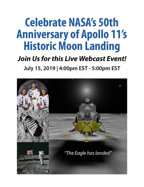 50th Anniversary Of Apollo 11s Historic Moon Landing Live Webcast