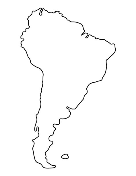 Printable Blank Map Of South America Pdf