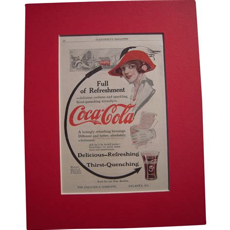c1915-1920 Matted Coca Cola Magazine Advertisement #1 from ...
