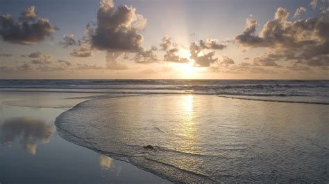 1046794 Sunlight Sunset Sea Bottles Sand Reflection Sky Beach