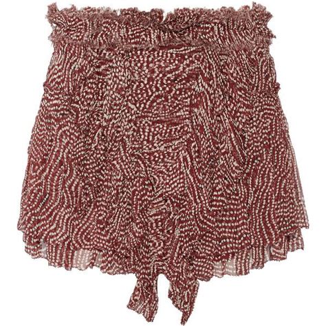 Isabel Marant Melissa Printed Silk Plss Eacute Mini Skirt 825 Liked
