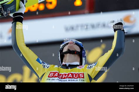 Austria S Thomas Morgenstern Celebrates After Winning The Third Station Of The Four Hills Ski
