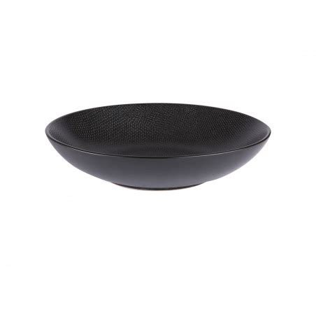 Grande Assiette Creuse Vesuvio Noir Cm Lot De