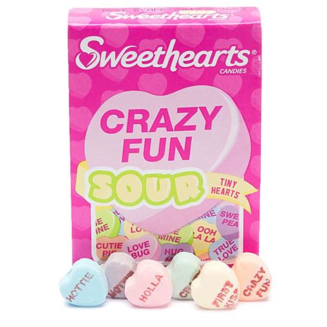 Necco Sweethearts Tiny Conversation Candy Hearts Packs Sour Flavors 36 Piece Box Bestcandyshop