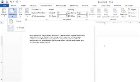 If you don't want to rotate the whole document, you can rotate one page by surrounding it with section breaks. Make only one page landscape in MS word and keep rest portrait