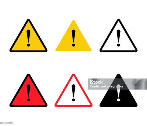 Signe De Symbole De Danger Triangle Avec Icône De Point Dexclamation