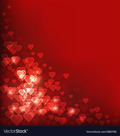 Abstract Heart Bokeh Red Background Royalty Free Vector