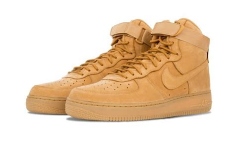 Shoes Suede Tan Nike High Top Sneakers Nike Air Force 1 Wheretoget