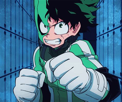An Anime Character With Green Hair Pointing His Finger At The Camera