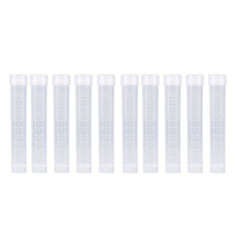Lab Plastic Frozen Test Tube 10pcs 10ml Plastic Frozen Test Tubes Vial