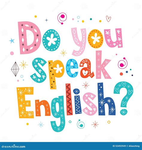 Do You Speak English Poster Vector Illustration