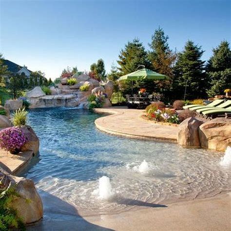 30 Natural Beach Swimming Pool Designs For Small Yard Dream Backyard Dream Pools Tropical Pool