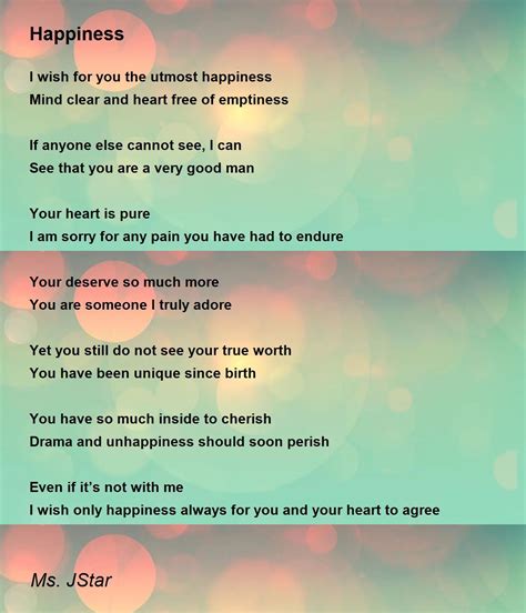 Happiness Happiness Poem By Ms Jstar